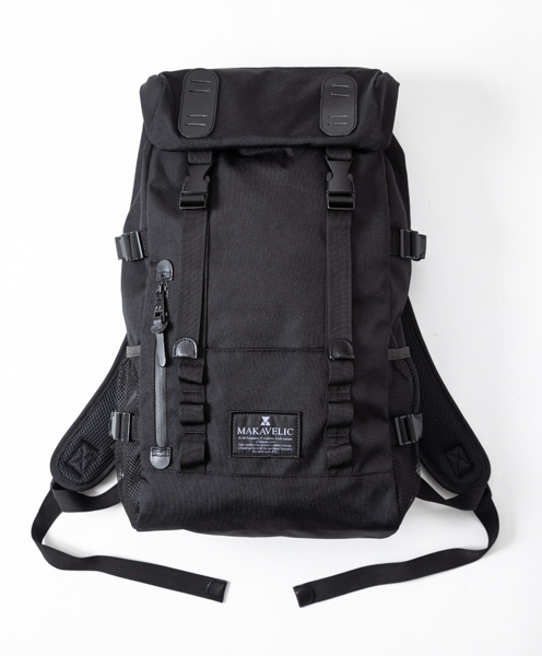 DOUBLE BELT ZONE MIX DAYPACK BLACK EDITION｜MAKAVELIC OFFICIAL 