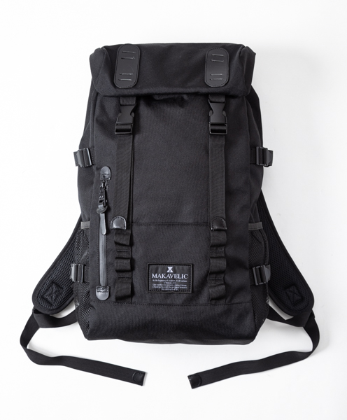 DOUBLE BELT ZONE MIX DAYPACK BLACK EDITION｜MAKAVELIC OFFICIAL