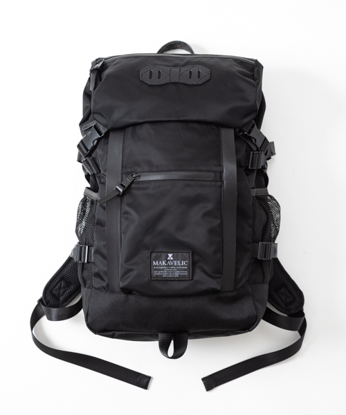 DOUBLE BELT ZONE MIX DAYPACK BLACK EDITION｜MAKAVELIC OFFICIAL